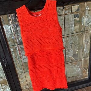 House of Harlow 1960 Bright Orange Knit Top